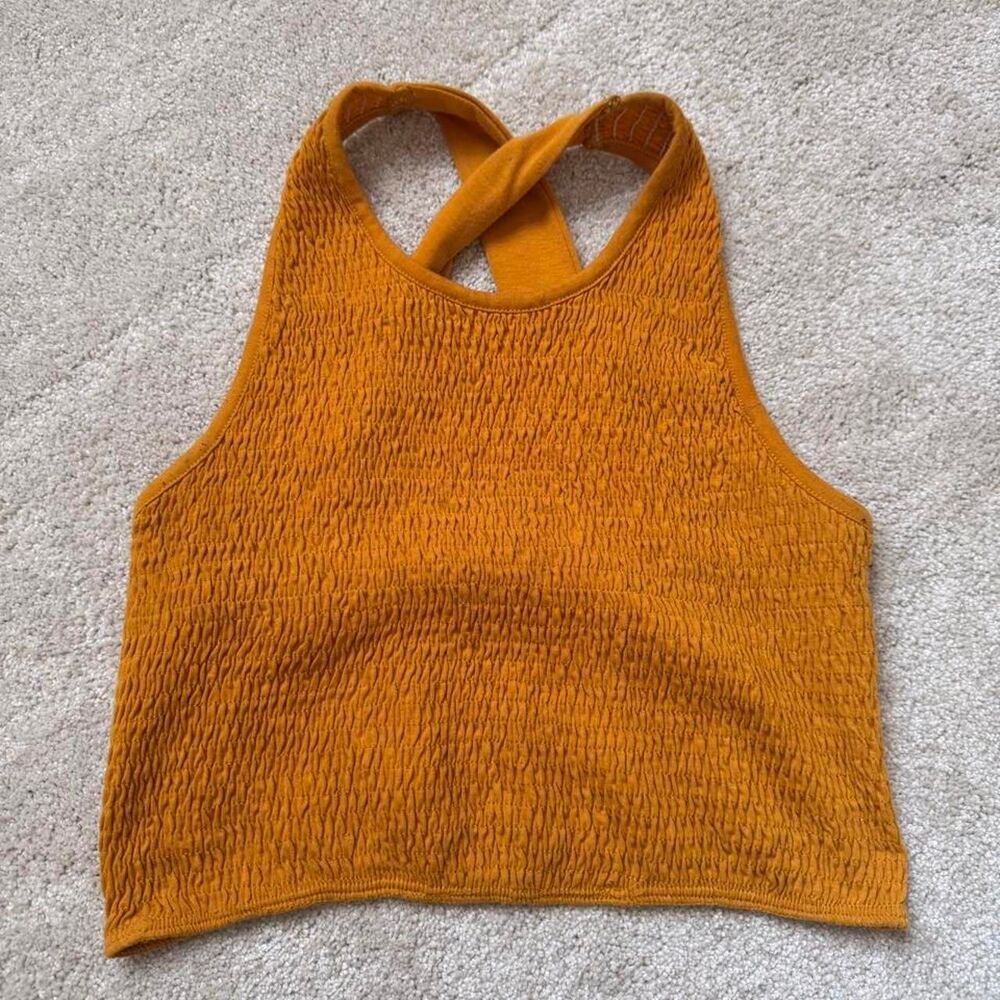 Discovery Women's Orange and Yellow Crop-top